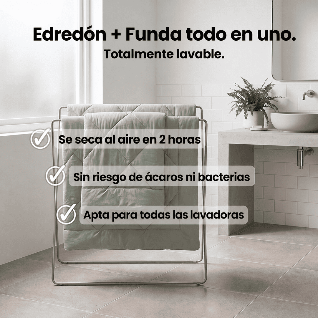 Edredón EasySleep® 2 en 1 que elimina la necesidad de sábanas